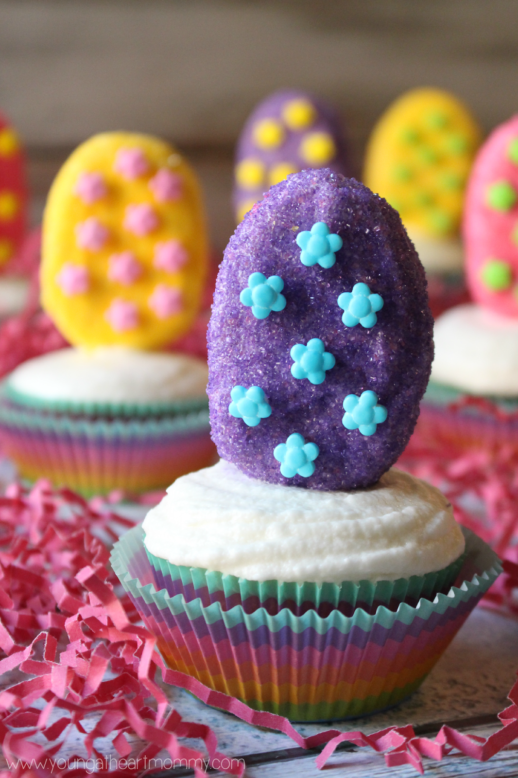 Marshmallow Peep Easter Egg Cupcakes Png Young At Heart Mommy