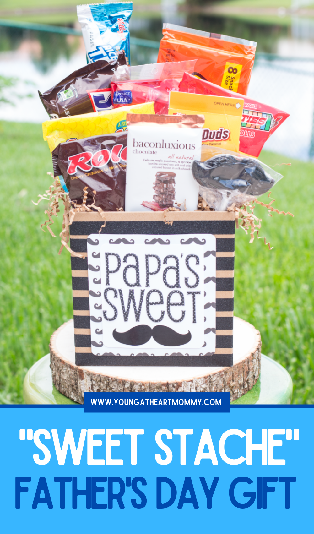 "Sweet Stache" Father's Day Candy Gift Box Idea