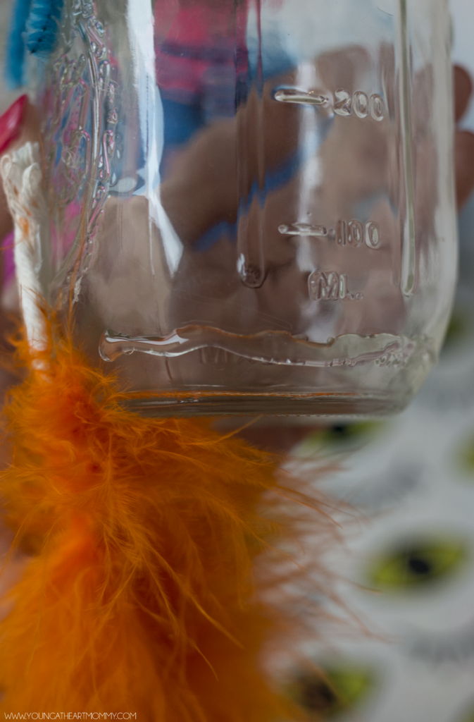 Colorful Monster Mason Jars For Halloween