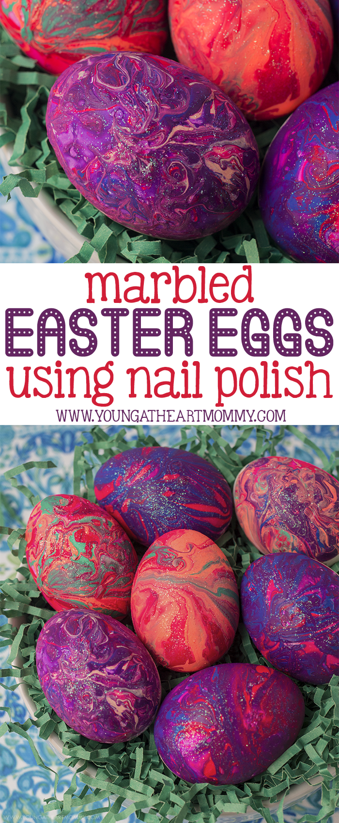 Marbled Easter Eggs Using Nail Polish