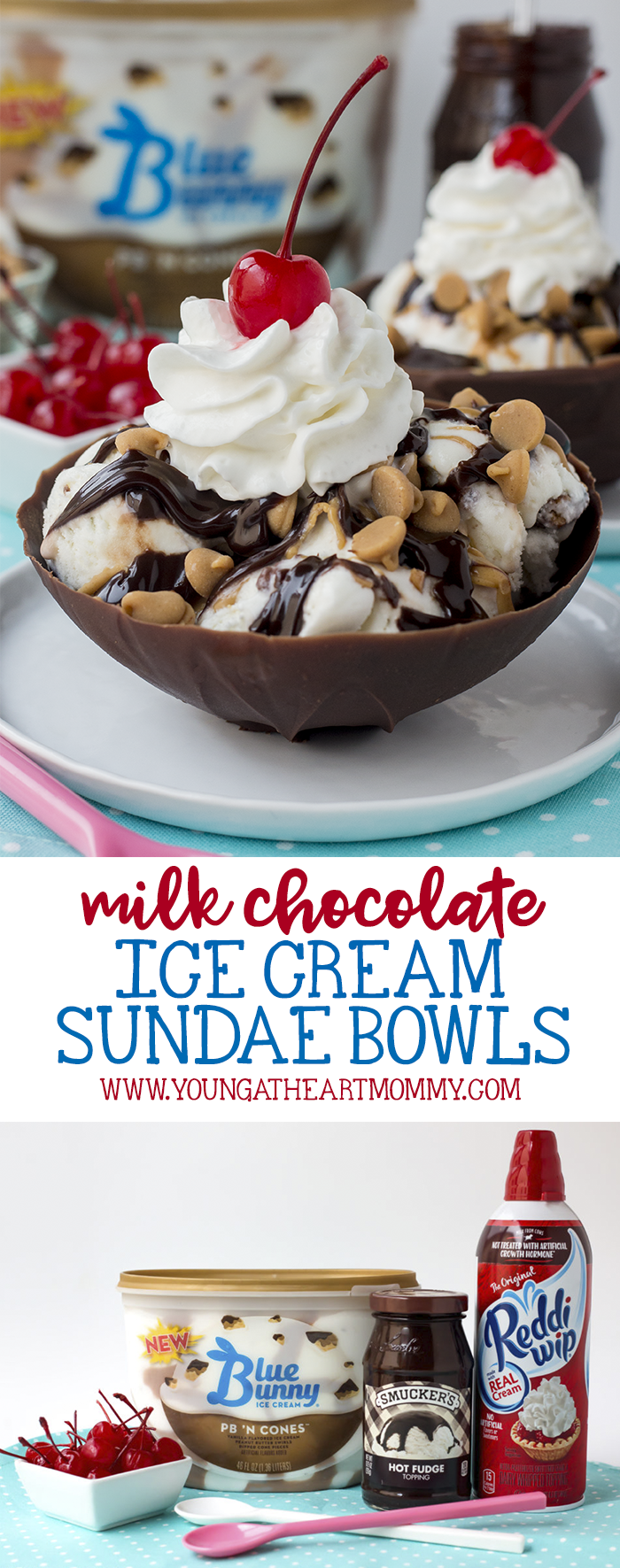 Milk Chocolate Ice Cream Bowls